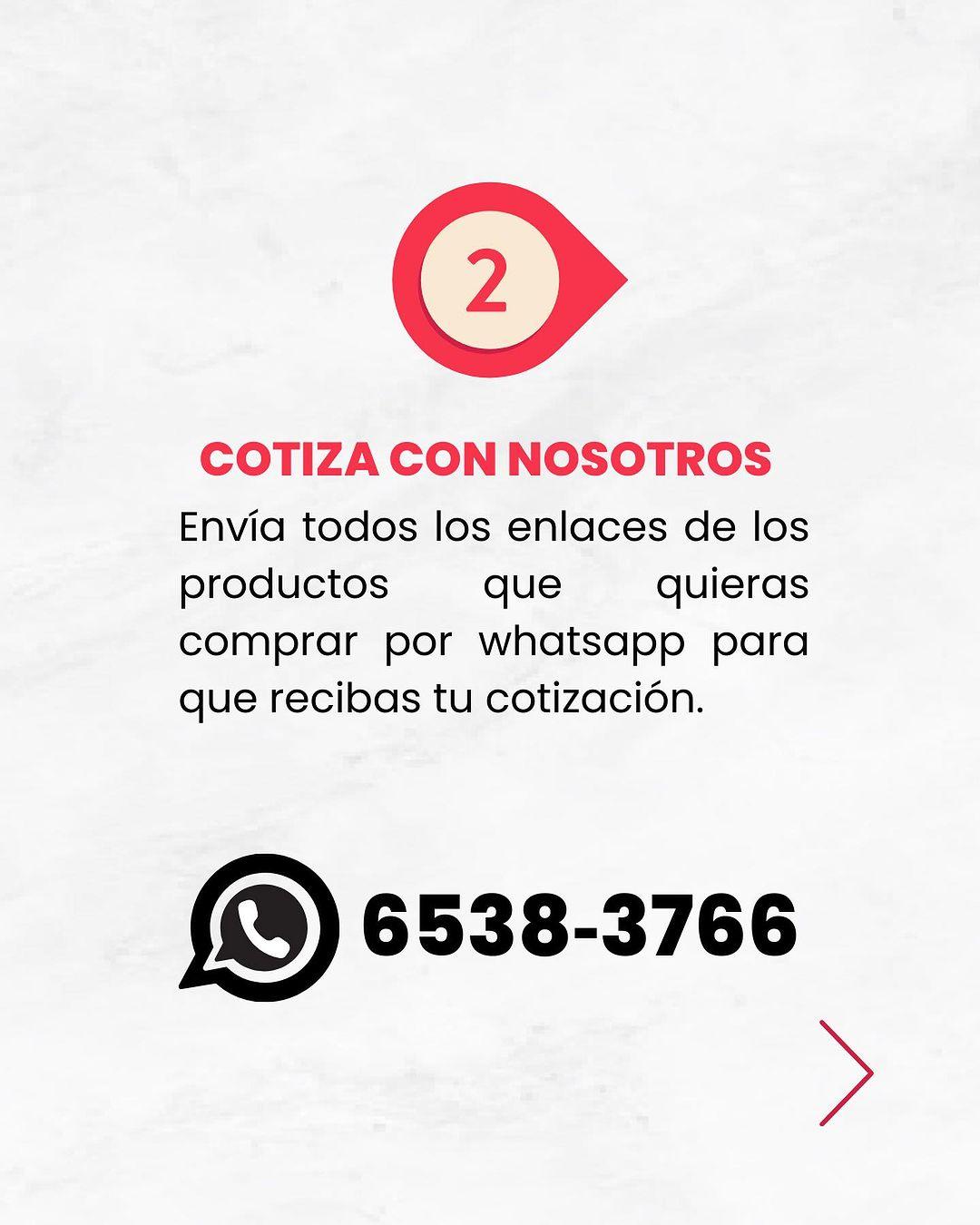 Envíanos todos los enlaces de los productos que quieras comprar.